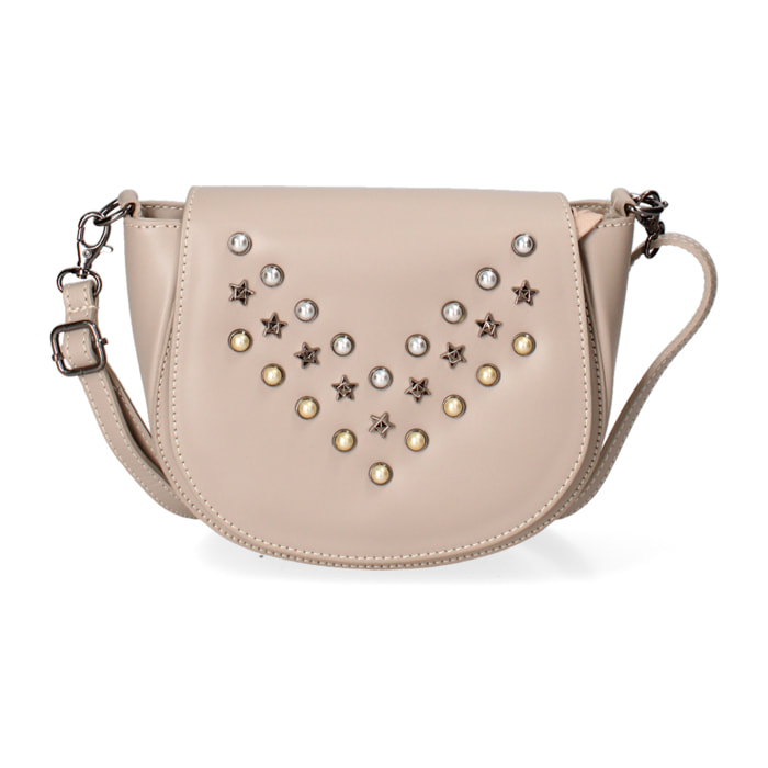 Borsa a tracolla da donna In Vera pelle Made in Italy 20x17x7 cm