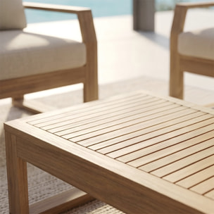 Salon de jardin 5 places en bois d’acacia BIHN