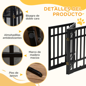 Barrera de Seguridad Plegable para Perros de 3 Paneles para Puertas 181x35x76 cm