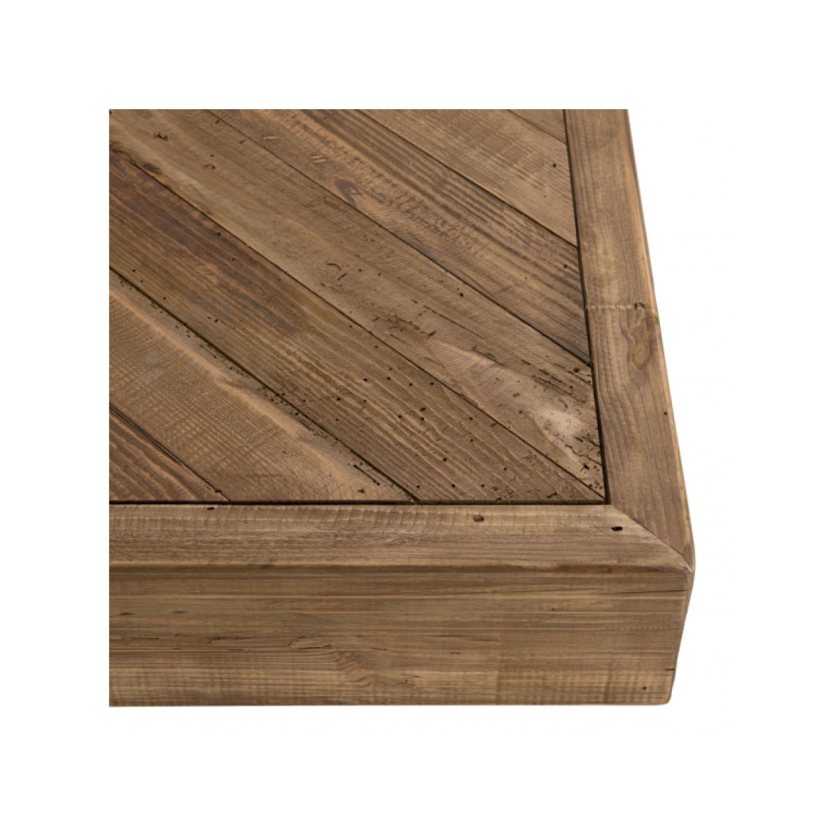 Table basse carrée en bois recyclé avec piètement bois - ORIGIN