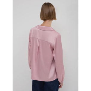 Blusa raso con rever