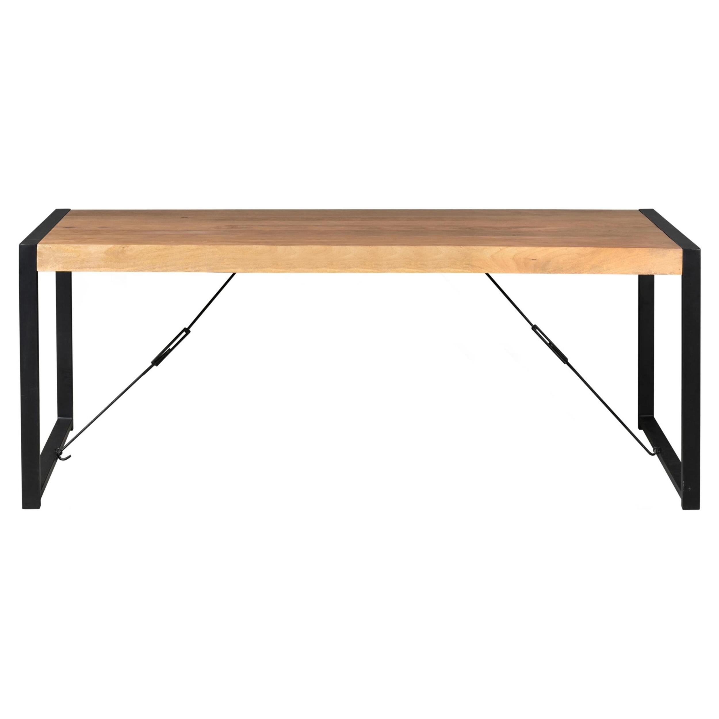 Table à manger bois métal 220 cm MILORA