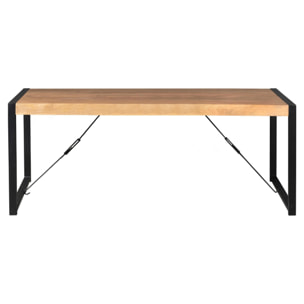 Table à manger bois métal 220 cm MILORA