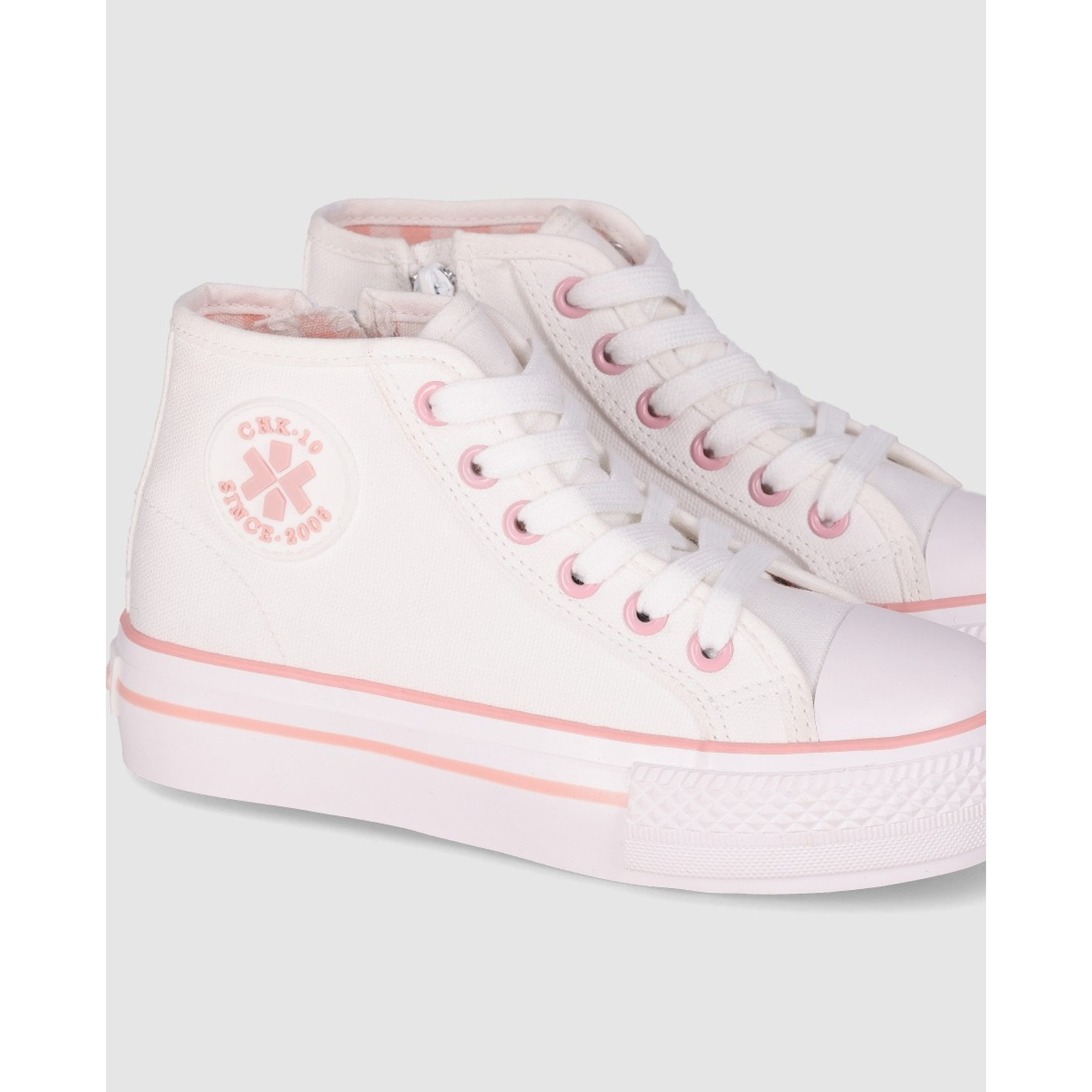 Deportivos de Tejido - Blanco - Tacón: Bajo