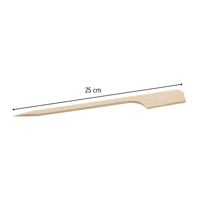 Lot de 100 pics à brochettes en bois 25 cm Fackelmann Basic