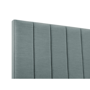 Tête de lit "Camargue" 200x120cm en tissu structurel bleu