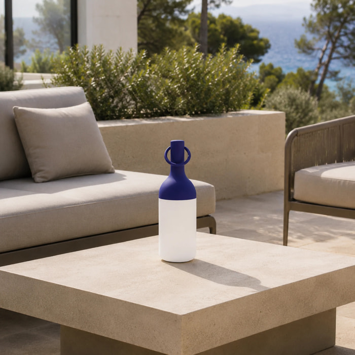 Lampe nomade en plastique bleu - Elo