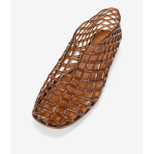 Bailarinas de goma marrones con malla