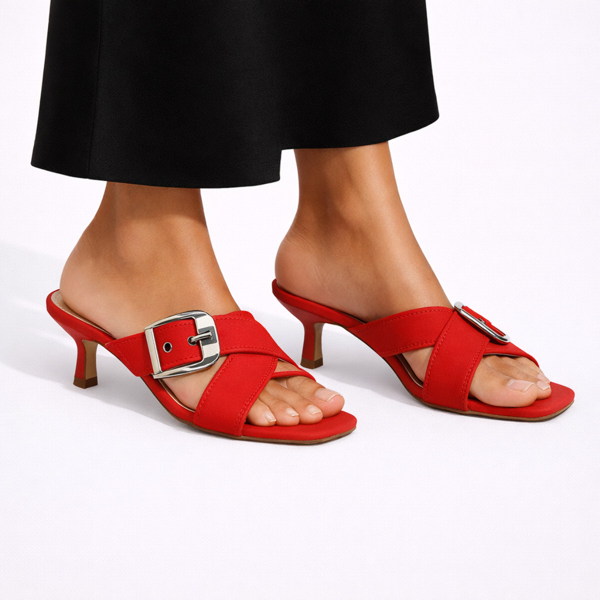 Sandali incrociati - tacco 6,0 cm