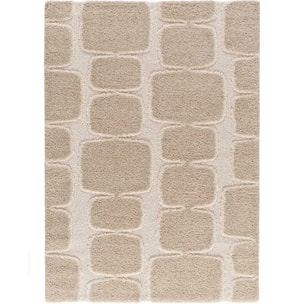 EMBER Alfombra infantil shaggy escandinava Crema y Beige, varias medidas disponibles.