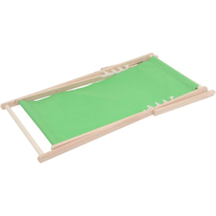 Lot de 2 transats en bois "Chilienne" - 107 x 56.5 x 81 cm - Vert