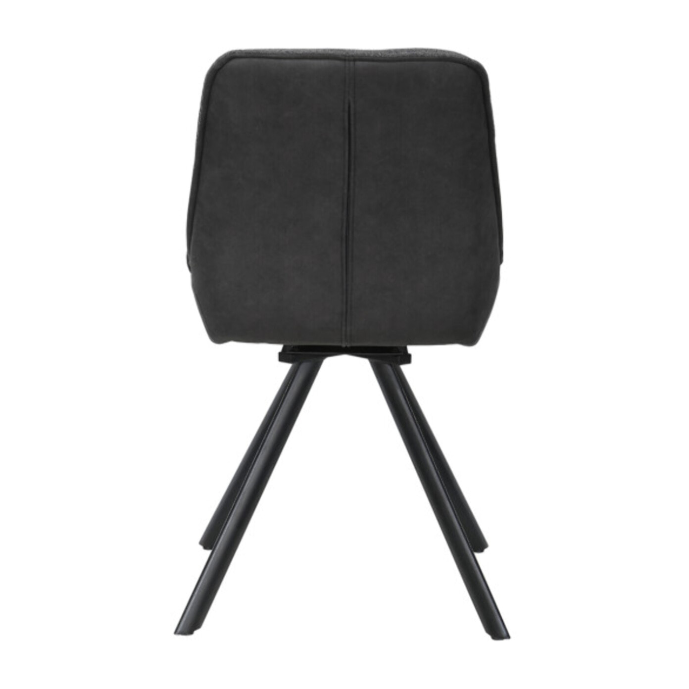 Chaise rotative 180° en tissu microfibre et pieds en métal - GABIN