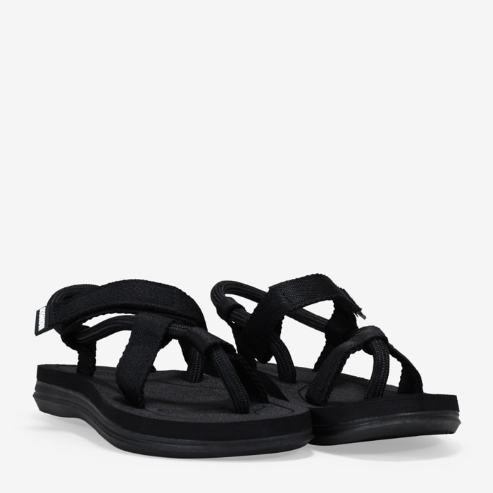 Sandalias deportivas negras de tela