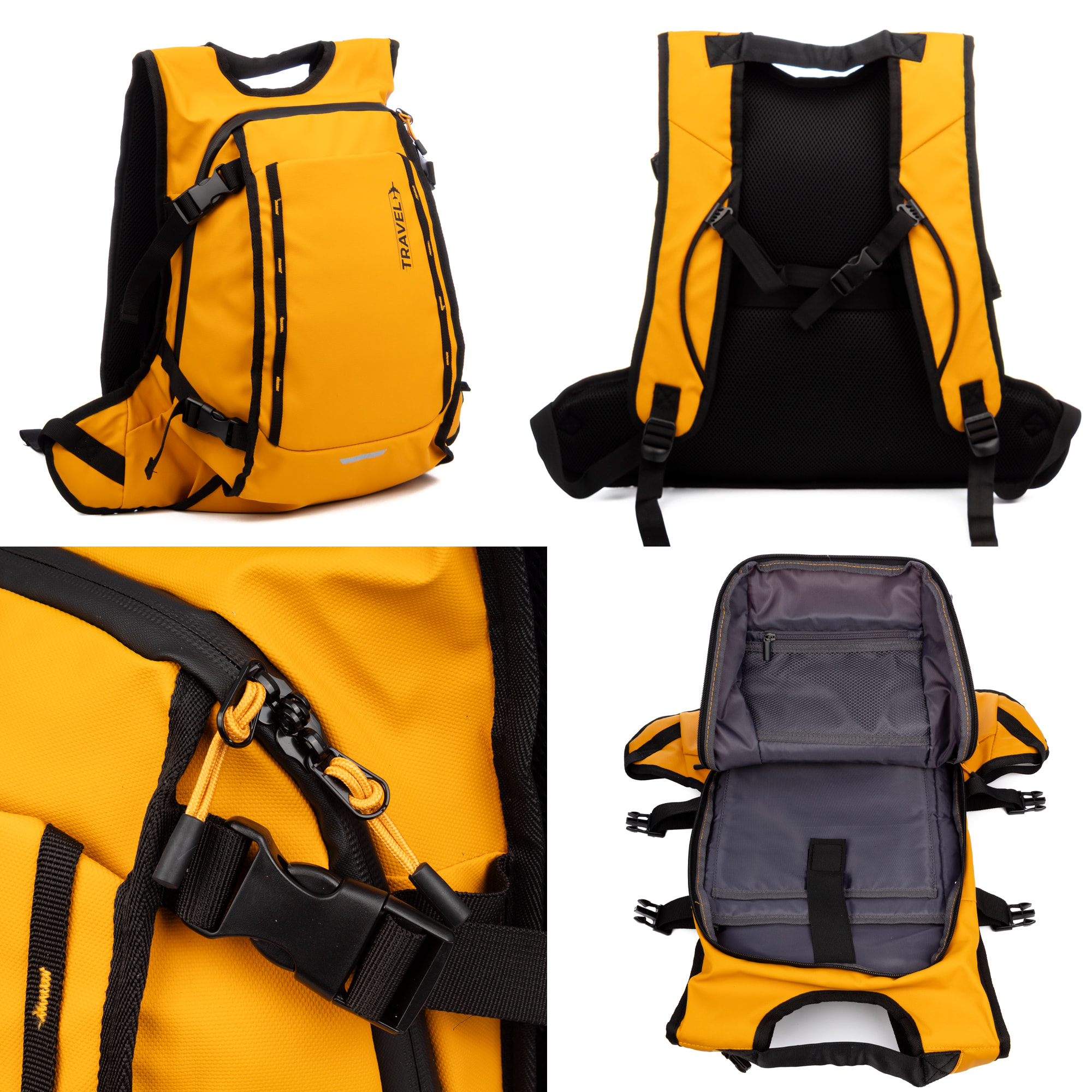 Set di 3 valigie flessibili in tessuto idrorepellente, riflettenti e di alta durata.