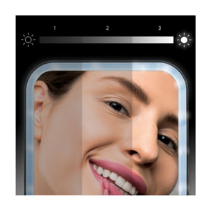 Miroir Lumineux à Led ANIA Taupe mat MSV