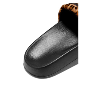 Chanclas Venice Mujer Piel con Estampado Animal