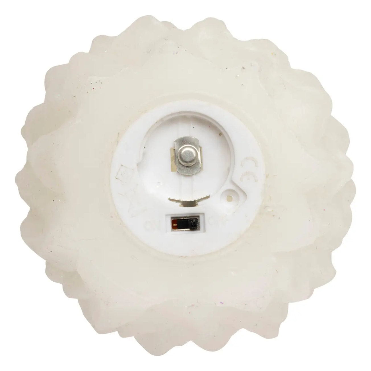 Bougie LED forme pomme de pain H.13cm blanc