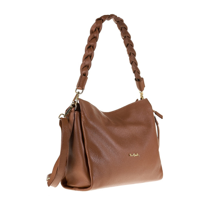 Borsa a spalla da donna Made in Italy - Modello Aurelia Elite - 100% pelle - 30.0 x 25.0 x 12.0 cm