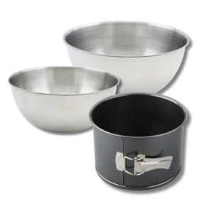 Set pâtisserie 1 moule à panettone 18 cm, 2 bols à mixer, 1 spatule Zenker