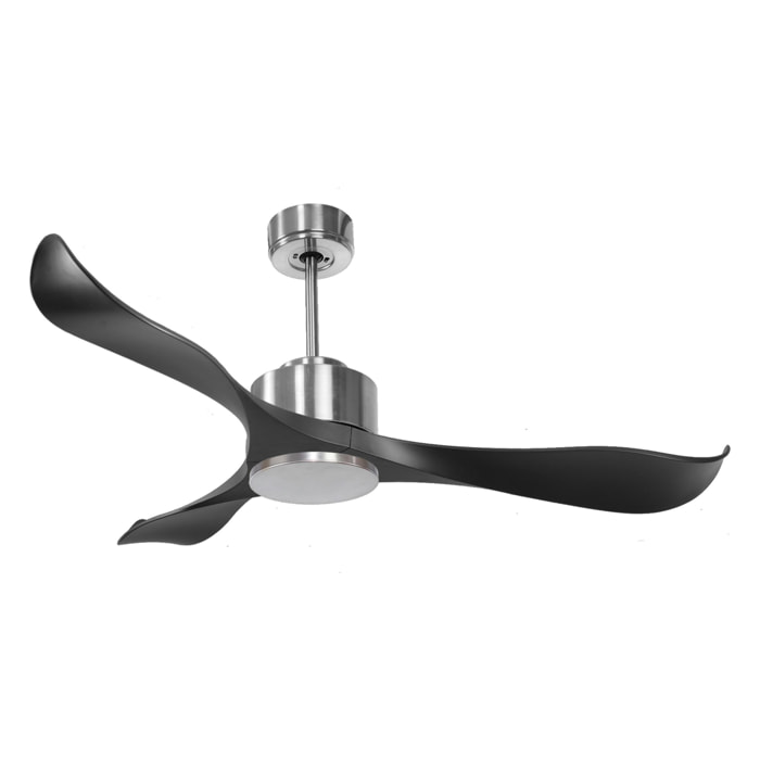 Ventilateur de plafond ø132 cm avec Wifi Réversible Hypersilence 40   W argent