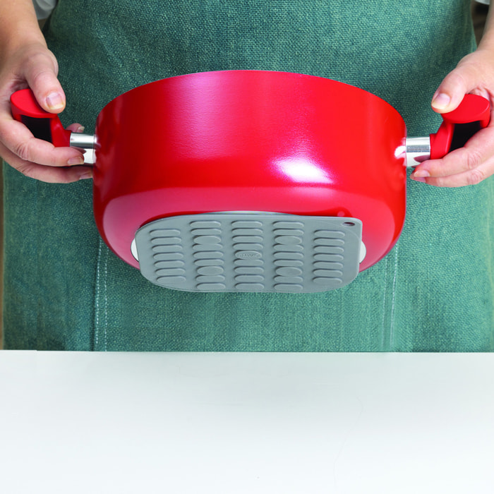 Dessous de plat en silicone gris