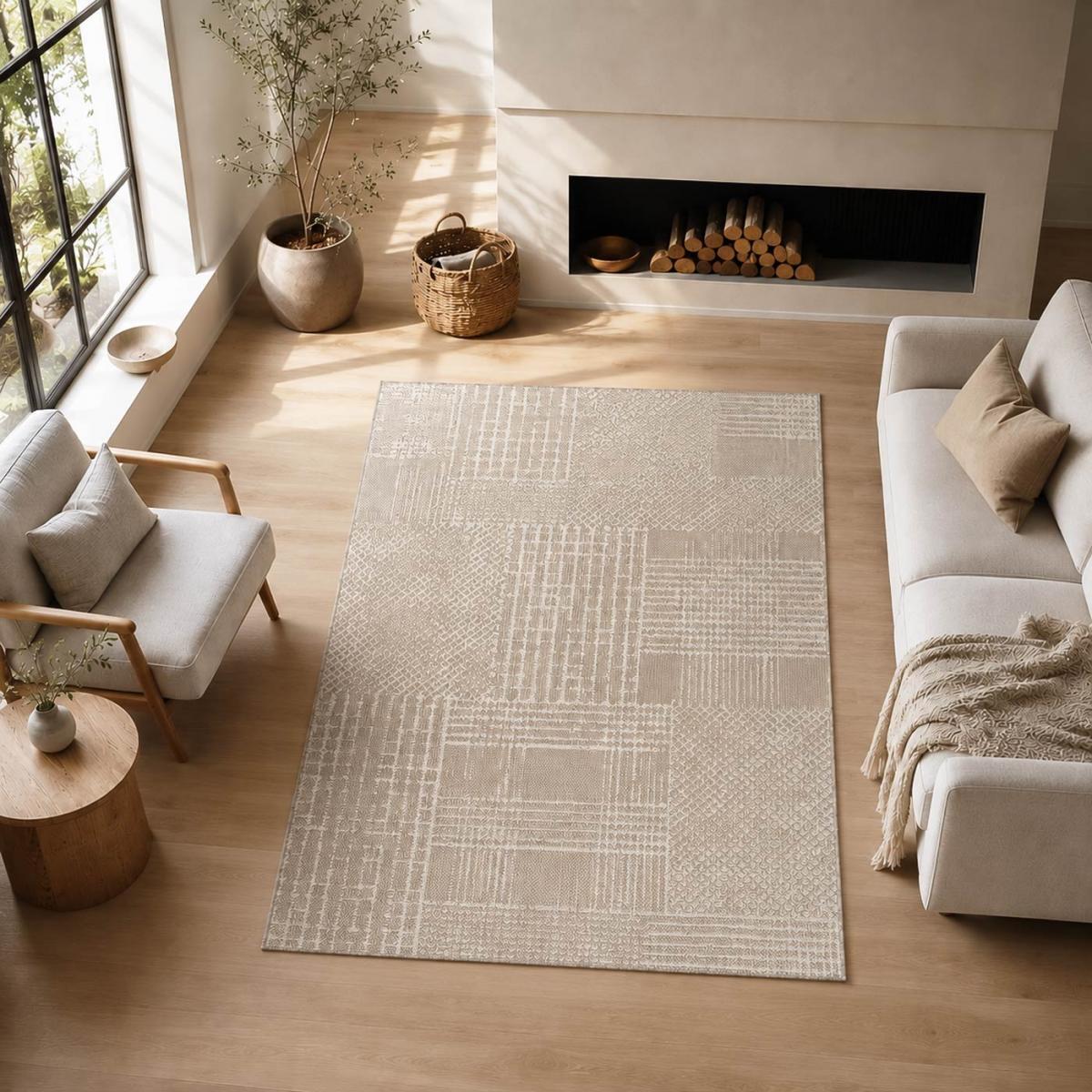 Tapis kilim, motif géométrique tissé, style artisanal LOHA 2
