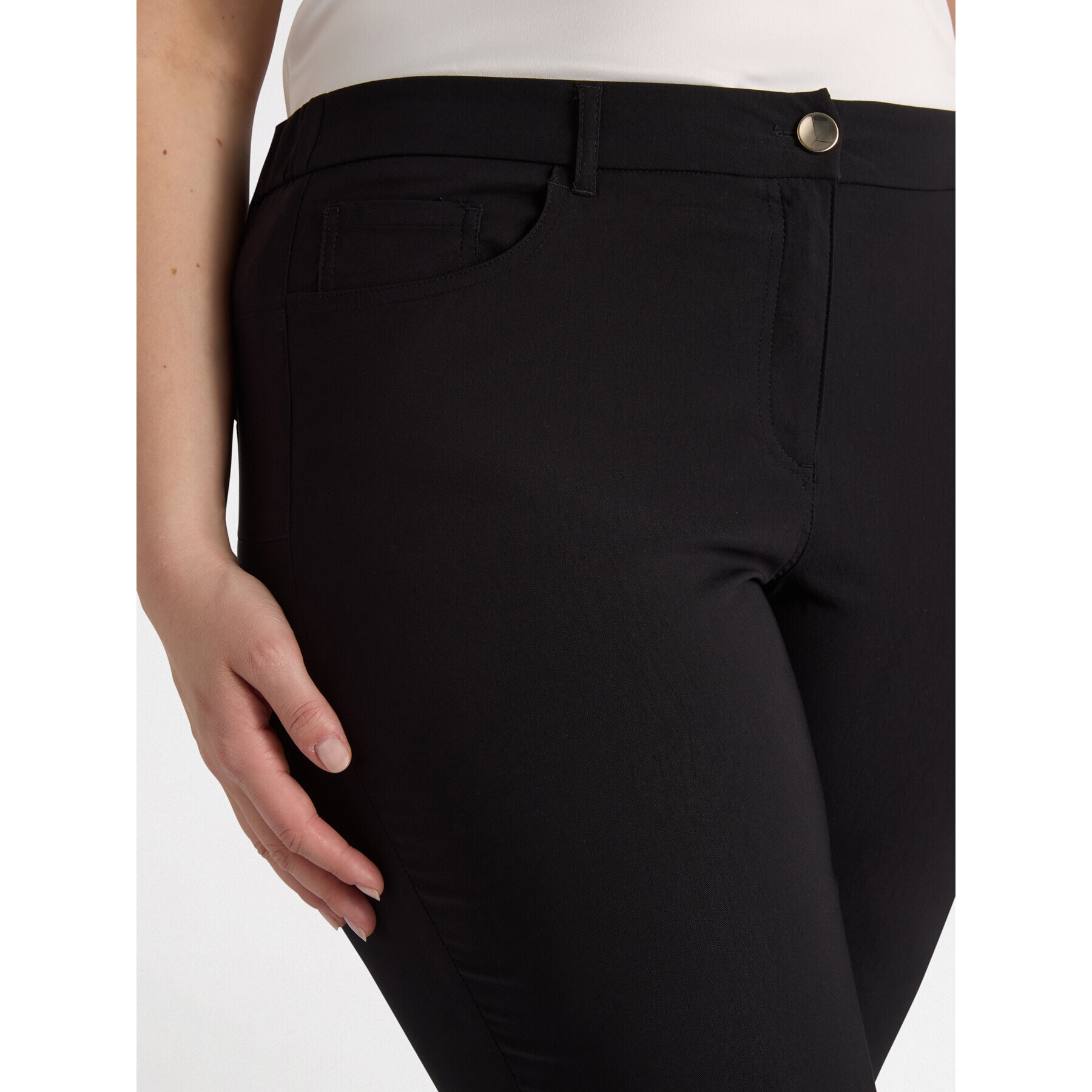 Fiorella Rubino - Pantalones capri de cinco bolsillos - Negro
