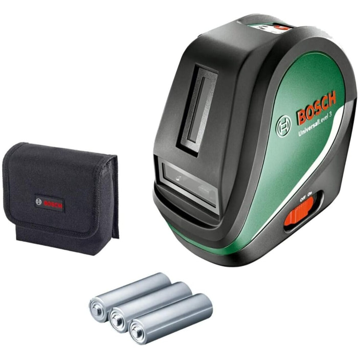 Laser lignes Universal Level 3 Basic BOSCH - avec piles - pochette - 0603663900