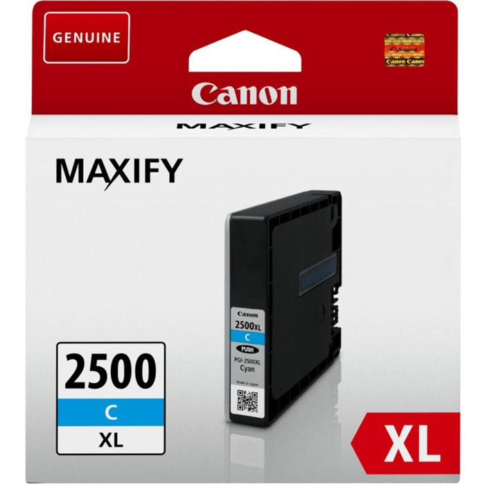 Cartouche d'encre CANON Originale PGI-2500 XL Cyan Haute Capacité - 9251B001