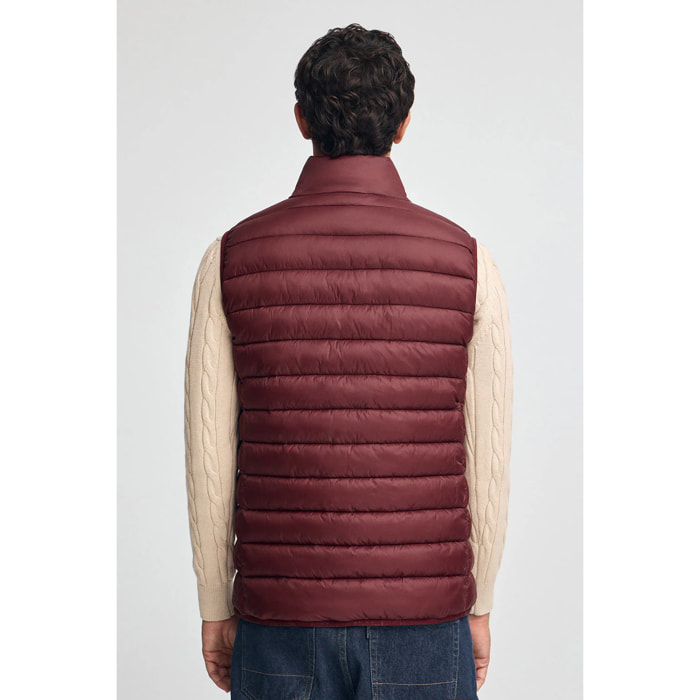 Chaleco ultralight granate con logo Rigby Go