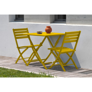 MARIUS - Ensemble repas de jardin 2 places en aluminium