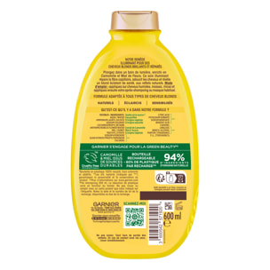 Lot de 6 - Garnier Ultra Doux Soleil de Camomille Shampooing Illuminant 600ml - Homme & Femme