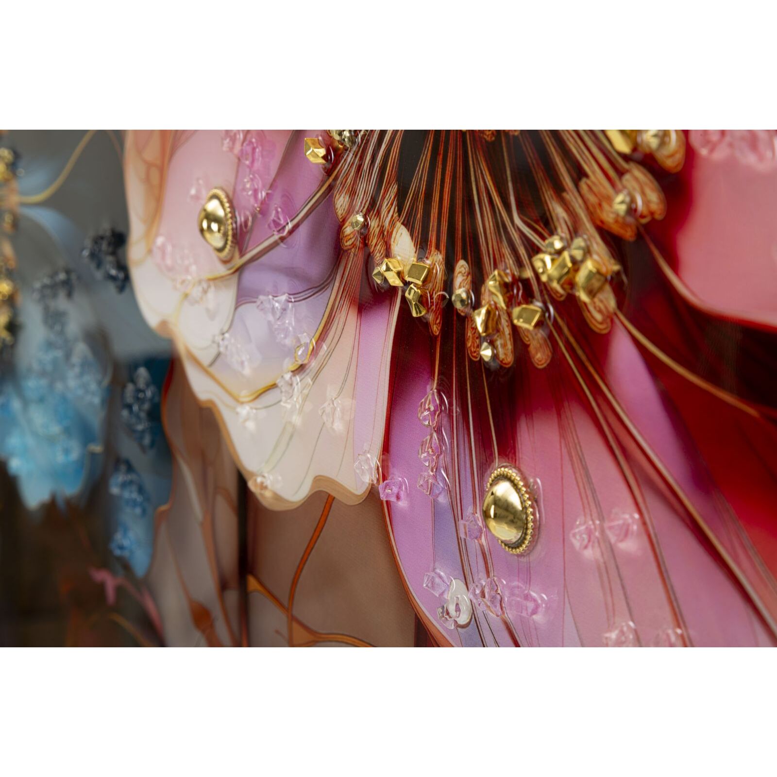 DIPINTO SU TELA LACCATO NARCY -A- C/CORNICE CM 82X4X82