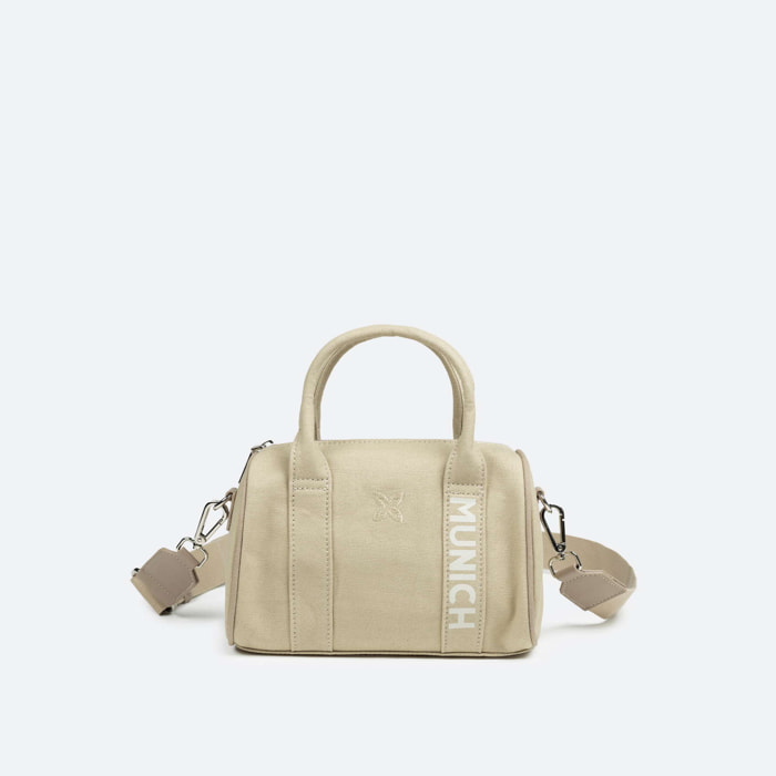 BOLSO CALA CROSSBODY BARREL C/TAUPE + ORANGE