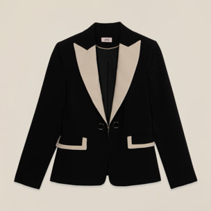 Oltre - Blazer con dettagli a contrasto - Nero