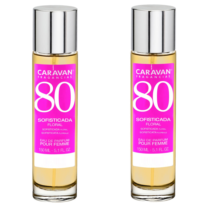 Caravan fragancias set de 2 frascos perfume de mujer nº80, de 150 ml