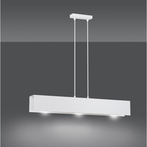 Lampada a sospensione GENTOR in acciaio bianco opaco