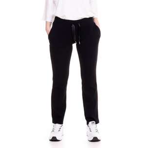 Pantalón de mujer canalé blanco y negro
