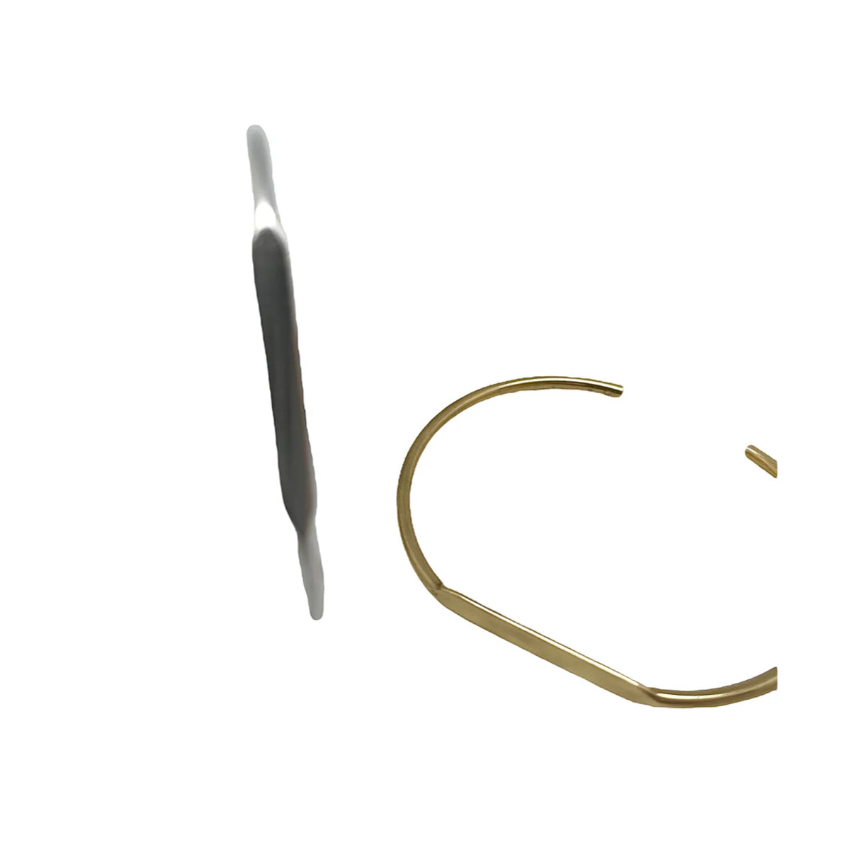 Pack pulseras combo Tubular fino latón plata_oro