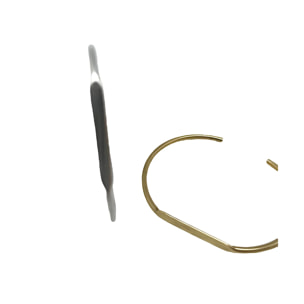 Pack pulseras combo Tubular fino latón plata_oro