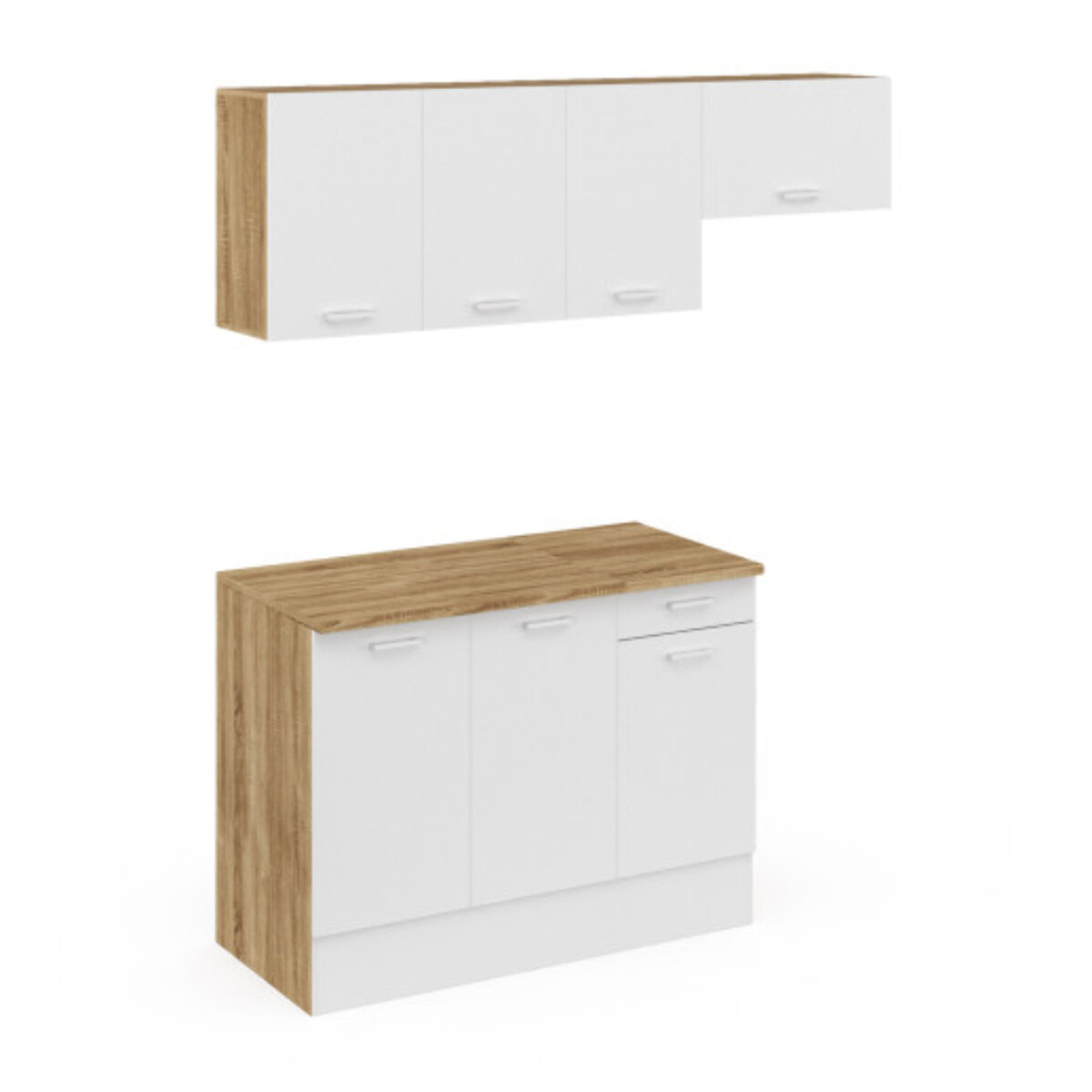 Ensemble de cuisine Allegra 180cm - Bois - Blanc