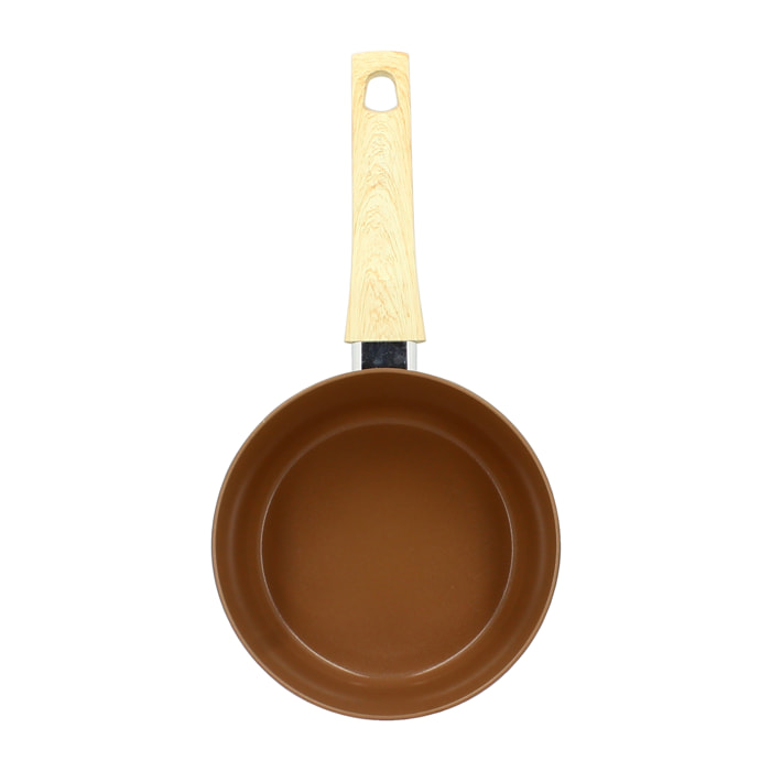 Casserole en revêtement céramique 18cm noisette - tous feux COLORAMA