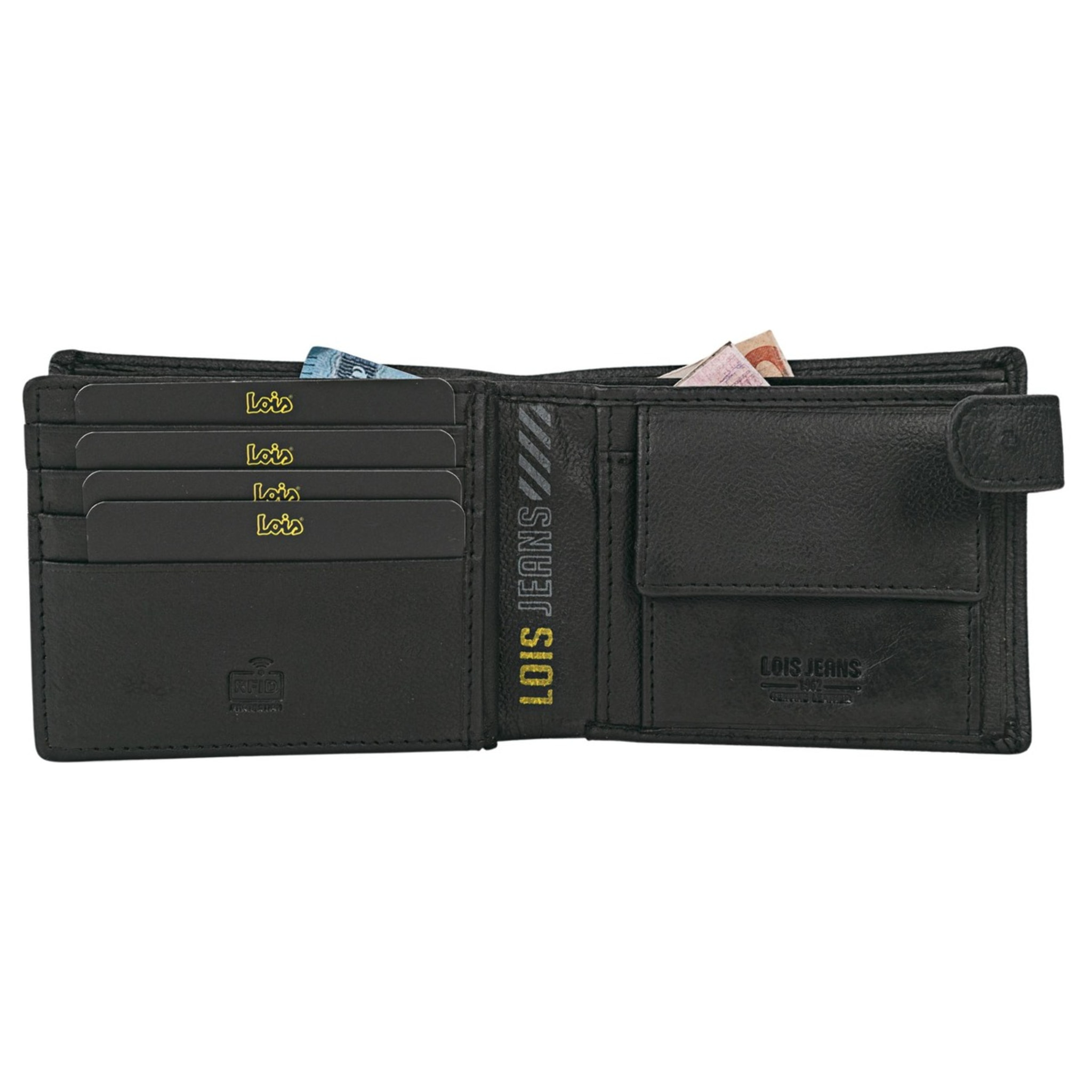 Cartera Hombre Piel Lois Wilson Negro