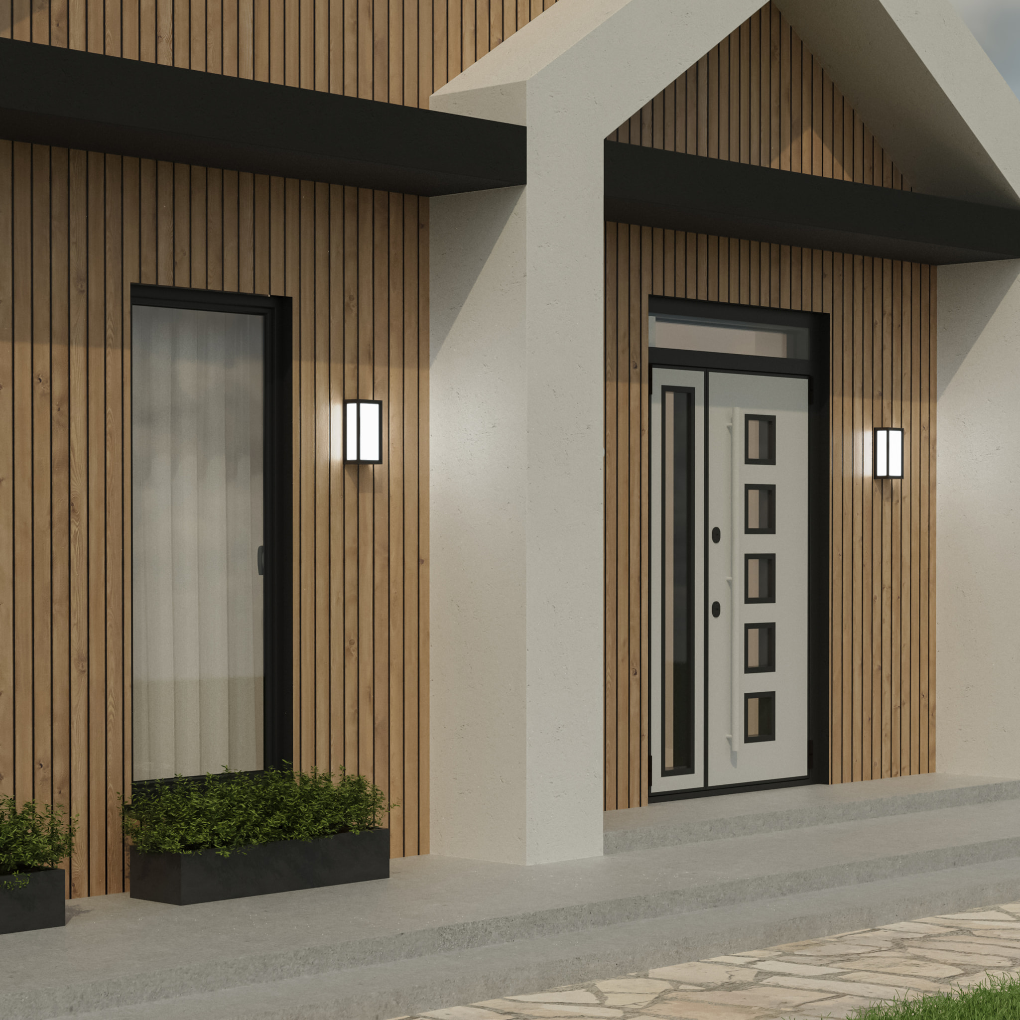 Forlight Aplique Ip44 Thomas E27 23W Gris Urbano