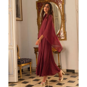 Vestido midi de corte imperio con tirantes