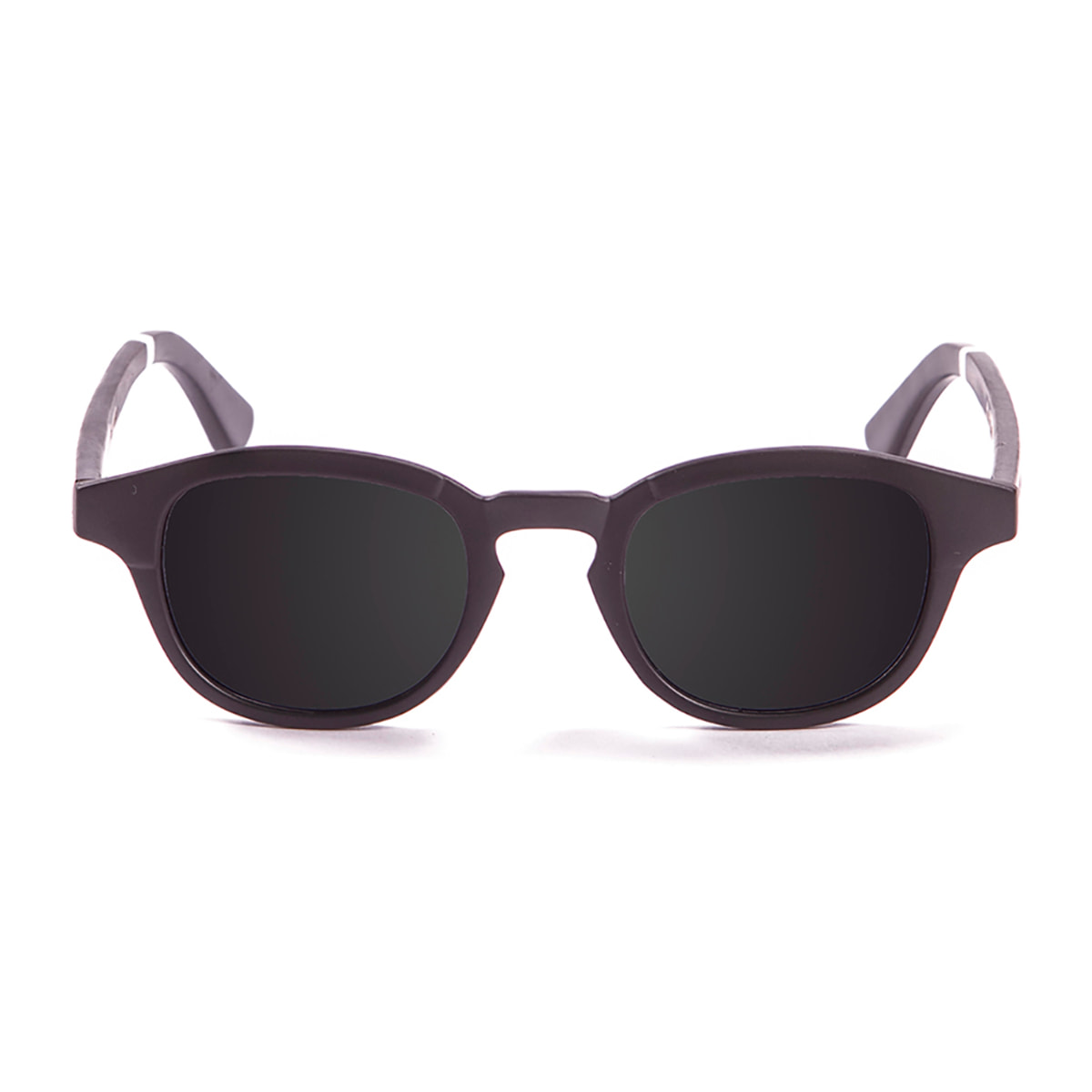 Gafas de sol PALO ALTO LAGUNA BEACH WOOD - Negro mate / Ahumada y patilla marrón bambú con pintura blanca y negra
