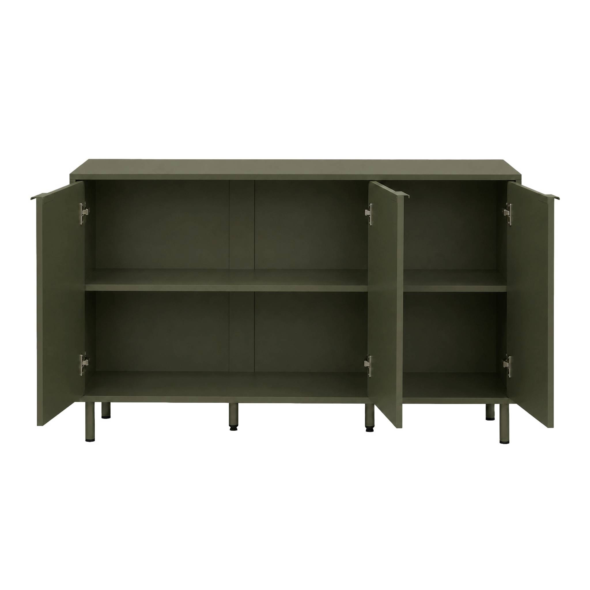 Buffet décor bois et métal 3 portes 120cm ELLIE