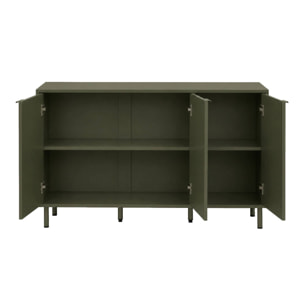 Buffet décor bois et métal 3 portes 120cm ELLIE