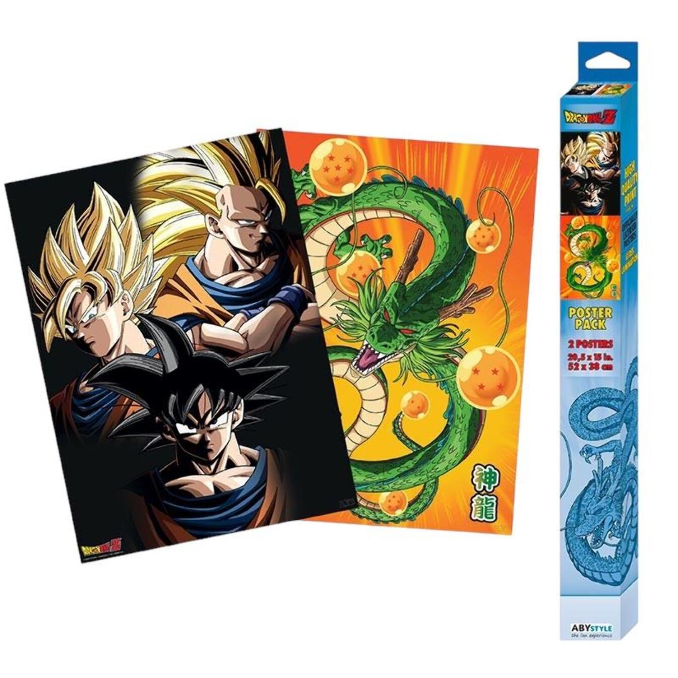 Dragon Ball Goku e Shenron Set 2 Posters 52 x 38 cm Gbeye