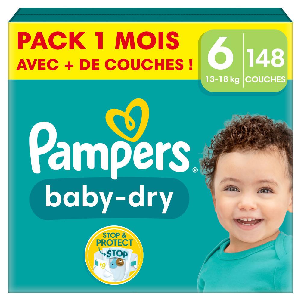 148 Couches Pampers Baby-Dry, Taille 6, 13-18 kg